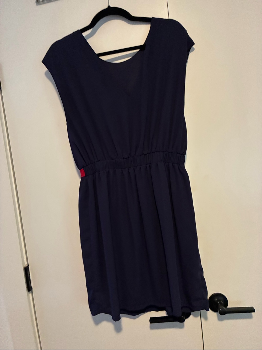 C Navy Mini Dress with Red Waistband - Picture 3 of 3